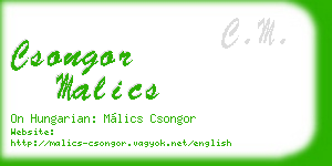 csongor malics business card